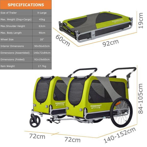 2‑in‑1 XL, 23‑45 kg, Jogger & Transport