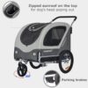 Doggyhut 2‑in‑1 Fahrradanhänger & Hundebuggy, bis 35 kg, Feststellbremse, Tiggo 80405
