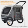 Doggyhut 2‑in‑1 Fahrradanhänger & Hundebuggy, bis 35 kg, Feststellbremse, Tiggo 80405