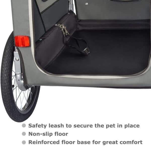 Doggyhut 2‑in‑1 Fahrradanhänger & Hundebuggy, bis 35 kg, Feststellbremse, Tiggo 80405
