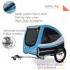 DOGGYHUT® Fahrrad‑Hundeanhänger bis 35 kg – Klappbar, Aluminiumrahmen, Sicherheitsgurt