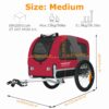 DOGGYHUT® Fahrradhundeanhänger Medium – bis 23 kg, klappbar, Premium