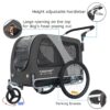 DOGGYHUT® Hunde‑Fahrradanhänger 2‑in‑1, 270 l, bis 35 kg, faltbarer Aluminium‑Rahmen