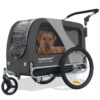 DOGGYHUT® Hunde‑Fahrradanhänger 2‑in‑1, 270 l, bis 35 kg, faltbarer Aluminium‑Rahmen