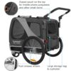 DOGGYHUT® Hunde‑Fahrradanhänger 2‑in‑1, 270 l, bis 35 kg, faltbarer Aluminium‑Rahmen