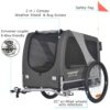 DOGGYHUT® Hunde‑Fahrradanhänger 2‑in‑1, 270 l, bis 35 kg, faltbarer Aluminium‑Rahmen