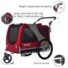 DOGGYHUT® Hundefahrradanhänger 2‑in‑1 Jogger, 23‑45 kg, witterungsbeständig