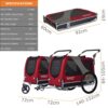 DOGGYHUT® Hundefahrradanhänger 2‑in‑1 Jogger, 23‑45 kg, witterungsbeständig