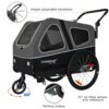 Doggyhut S‑Line XL 2‑in‑1 Hundeanhänger‑Buggy, gefedert, bis 45 kg
