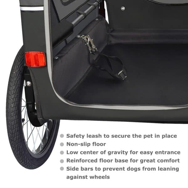 Doggyhut S‑Line XL 2‑in‑1 Hundeanhänger‑Buggy, gefedert, bis 45 kg