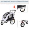 PawHut 2‑in‑1 Hunde‑Fahrradanhänger – Reflektierendes Oxford‑Gewebe, faltbar