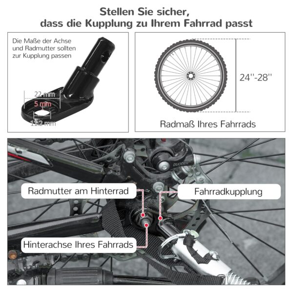 PawHut 2‑in‑1 Hundeanhänger/Buggy 20 kg Reflektoren Oxford‑Gewebe Rot