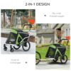 PawHut Fahrrad‑ & Joggeranhänger 2‑in‑1, bis 20 kg, mit Reflektoren & Stoßdämpfer