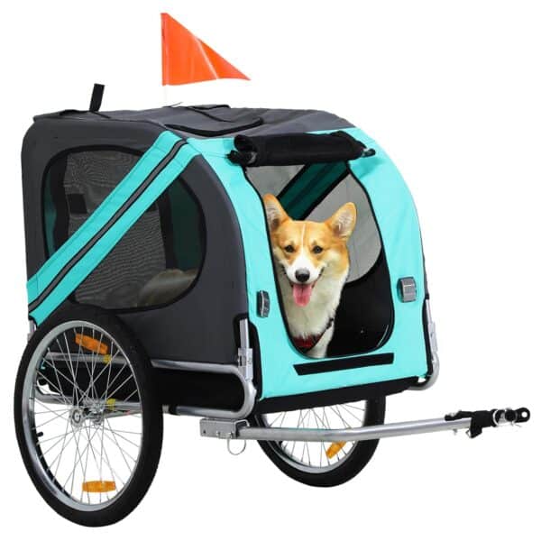 PawHut Hundehänger – atmungsaktiver Oxford‑Stoff, 130 cm, Fahrrad, für kleine & mittelgroße Hunde