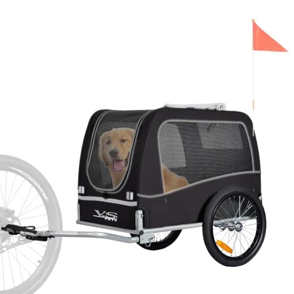 Tiggo Fahrradanhänger für Hunde bis 30 kg – klassisches Design, stabile Bauweise