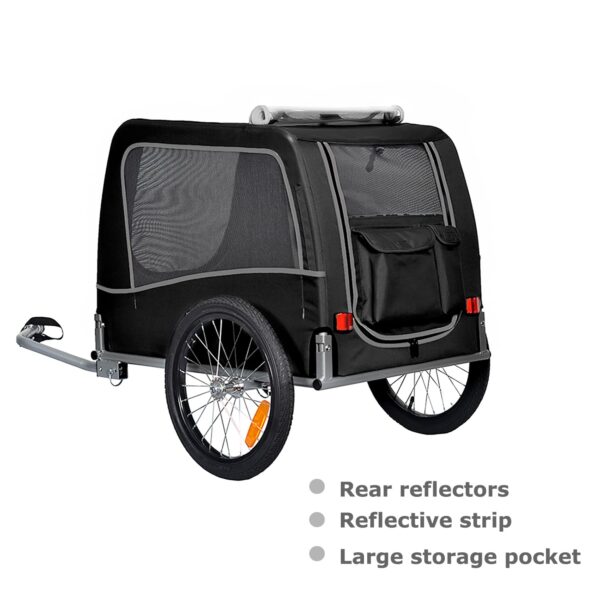 Tiggo Fahrradanhänger für Hunde bis 30 kg – klassisches Design, stabile Bauweise