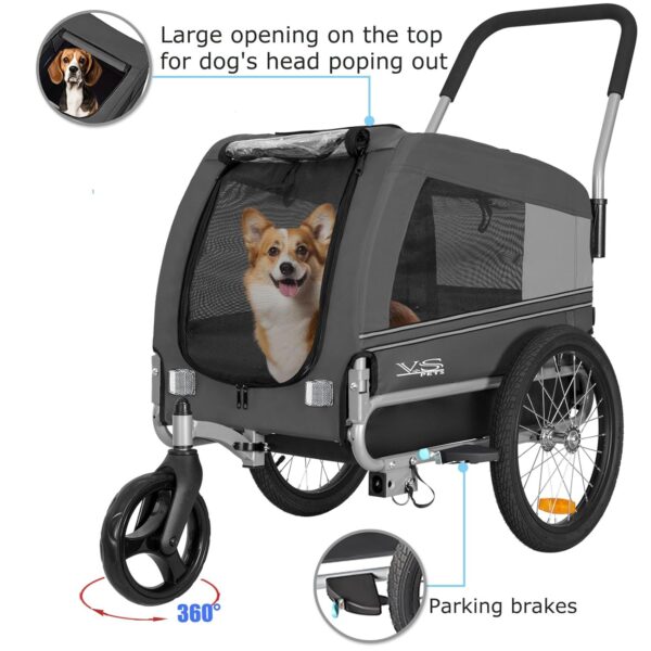 Tiggo Hundebuggy 2in1 Fahrradanhänger Medium – faltbar, sicher, leicht