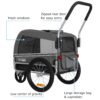 Tiggo Hundebuggy 2in1 Fahrradanhänger Medium – faltbar, sicher, leicht