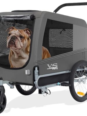 Tiggo VS Pets 2‑in‑1 Hunde‑Jogger & Fahrradanhänger, klappbar, 270 L, bis 35 kg