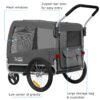 Tiggo VS Pets 2‑in‑1 Hunde‑Jogger & Fahrradanhänger, klappbar, 270 L, bis 35 kg