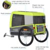 Tiggo VS Pets Hunde‑Fahrradanhänger 270 L, bis 35 kg, klappbar